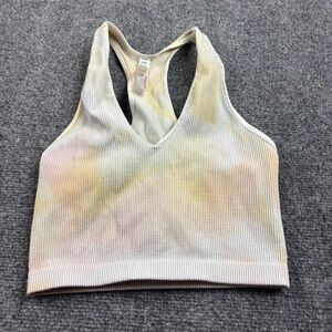 FREE PEOPLE MOVEMENT Women’s Free Throw Crop Ribbed Tank Top pastel Tie-dye - S